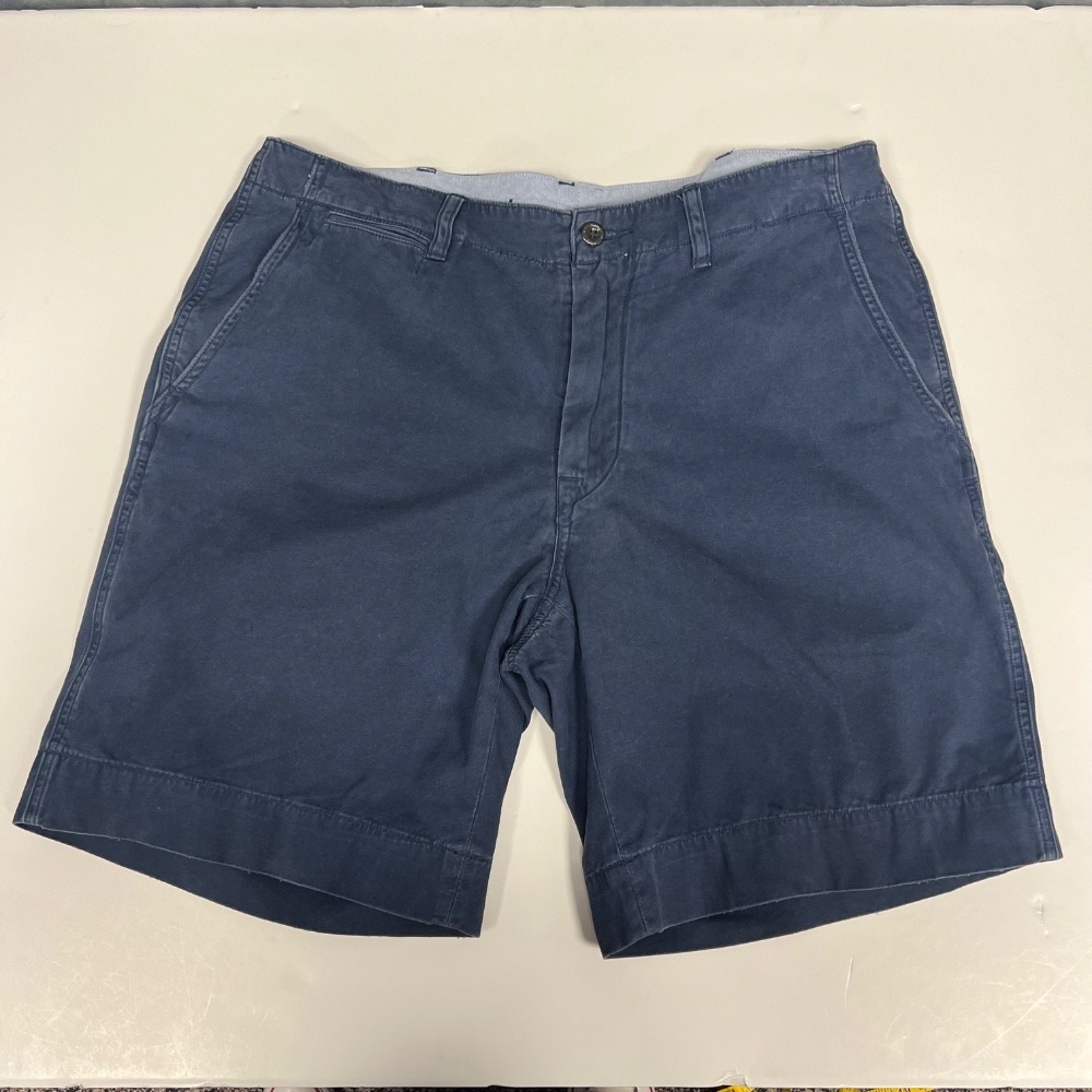 Ralph Lauren Classic Fit Shorts Chino Casual Flat Front Blue Size 36